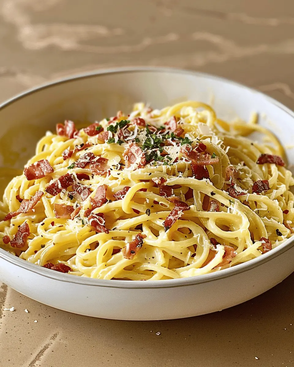 Our Signature Carbonara of Dreams: Indulgent Turkey Bacon Twist