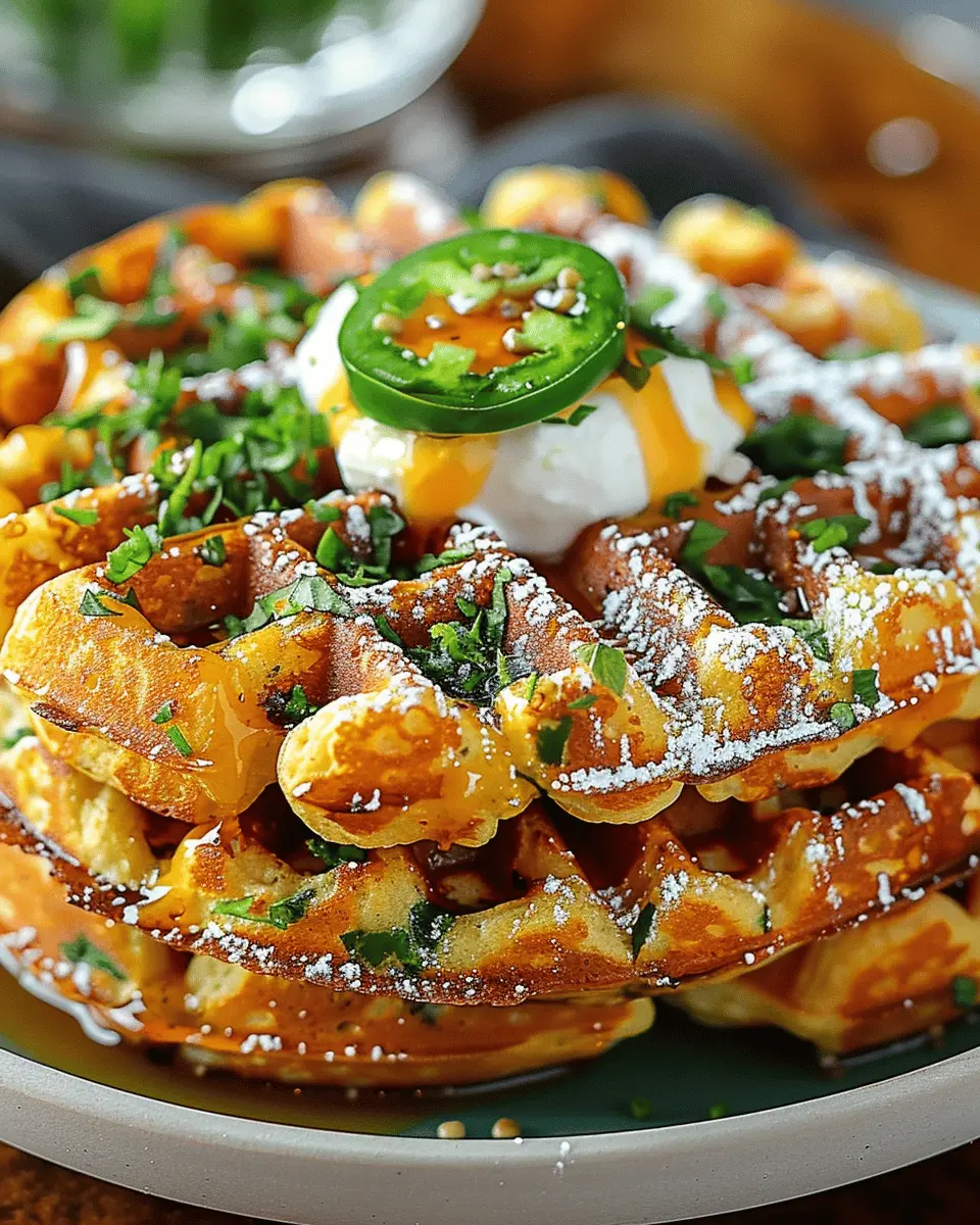 Cheddar Jalapeño Cornbread Waffles: Irresistibly Savory & Easy