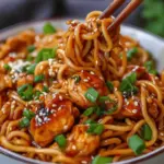 Sticky Garlic Chicken Noodles
