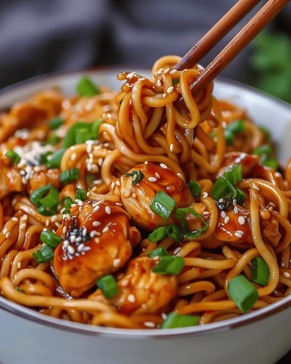 Sticky Garlic Chicken Noodles: An Easy Indulgence for Dinner