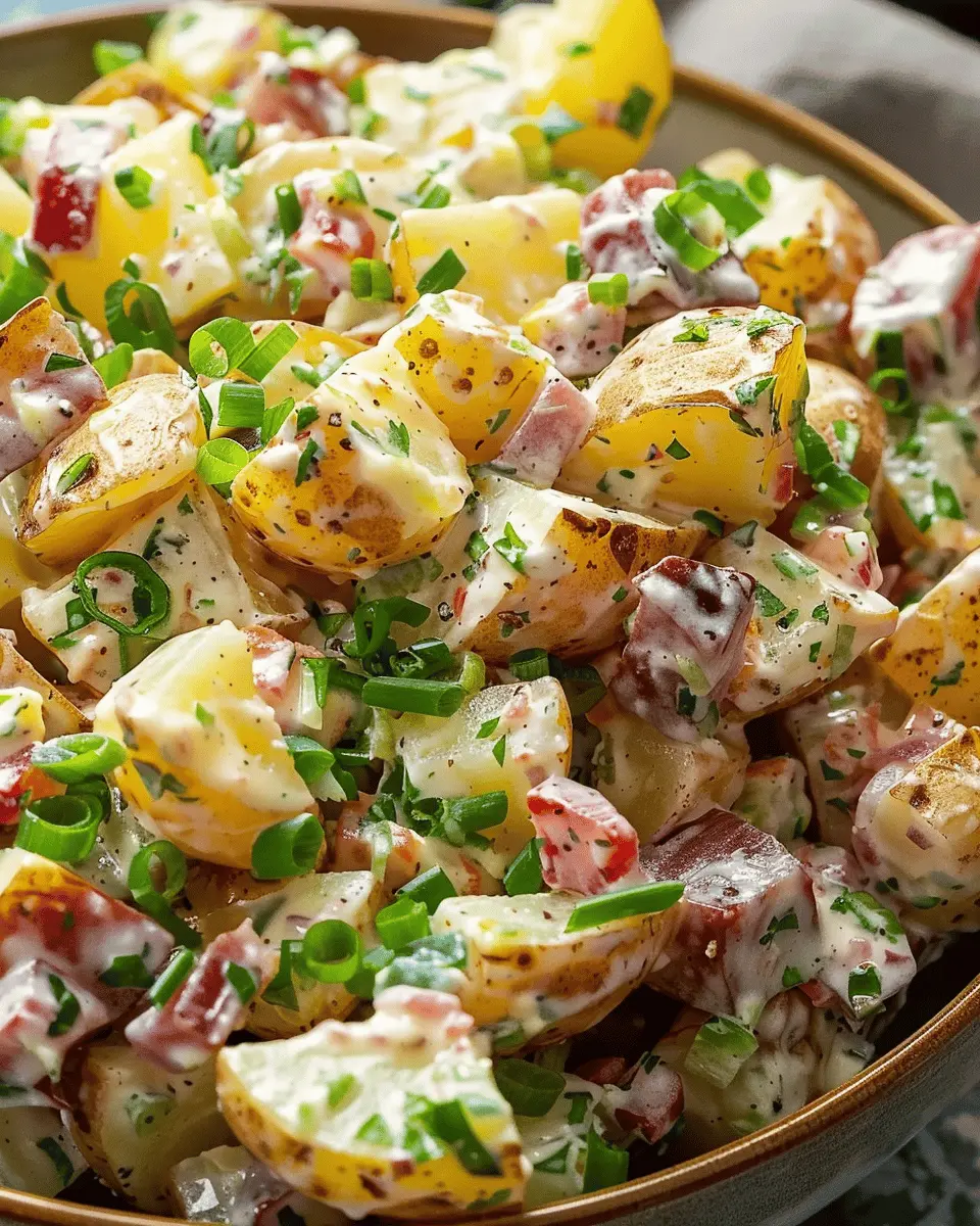 Steakhouse Potato Salad: Indulgent Recipe with Turkey Bacon and Chicken Ham