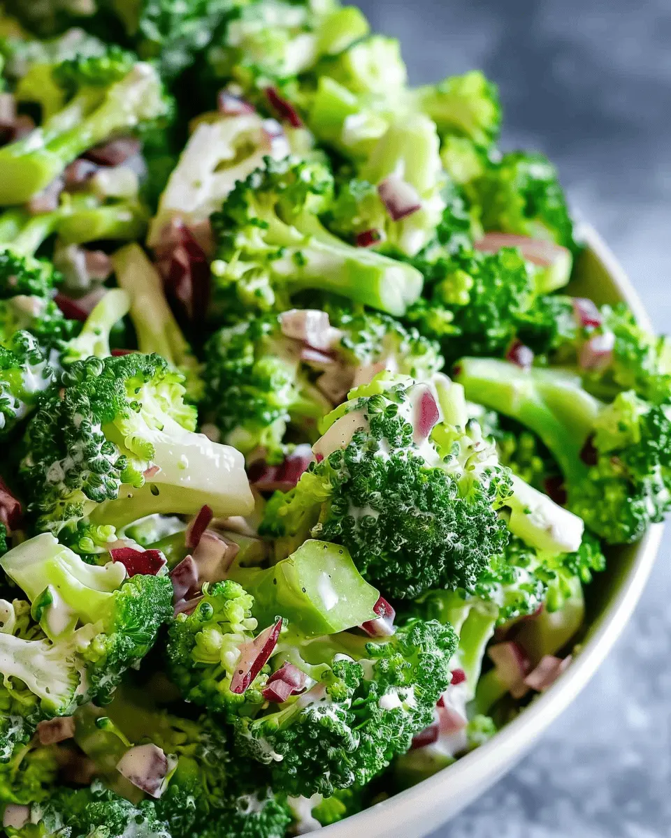 The Best Broccoli Salad with Turkey Bacon and Chicken Ham Delight