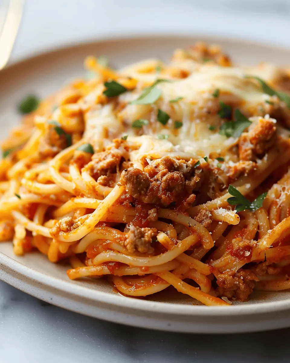 Million Dollar Spaghetti: Easy Indulgence with Turkey Bacon and Chicken Ham