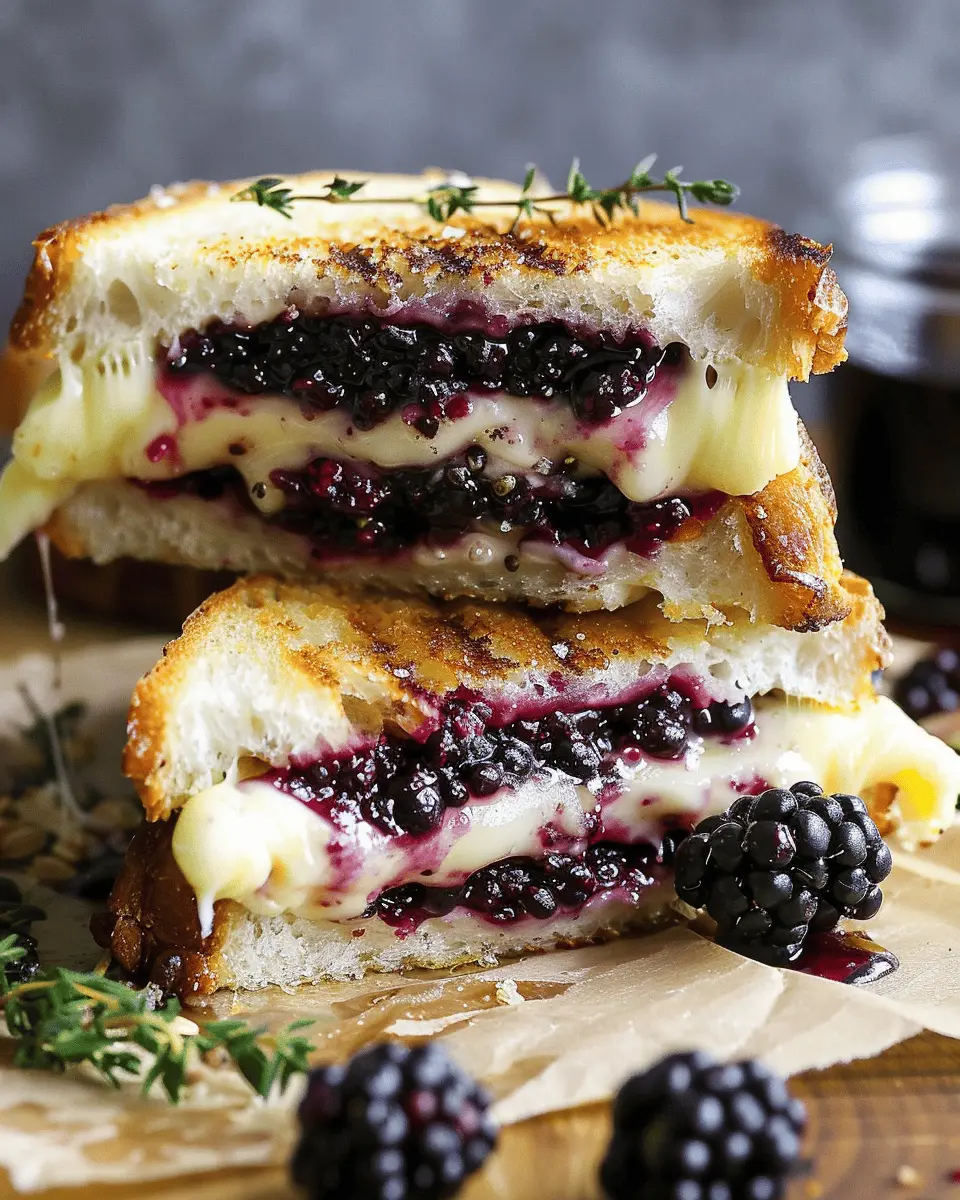 Blackberry Balsamic and Brie Grilled Cheese: An Indulgent Twist