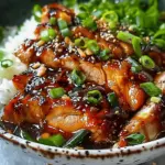 Caramelised Soy Chicken in Garlic Ginger Broth with Rice