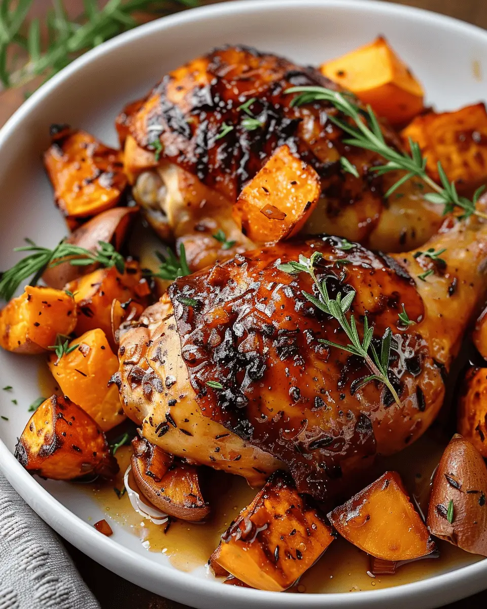 Maple-Glazed Chicken with Sweet Potatoes: A Juicy Delight at Home