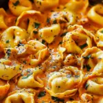 One-Pot Spicy Garlic Butter Chicken Tortellini