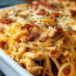 Irresistible Spicy Southern Cheesy Chicken Spaghetti Casserole