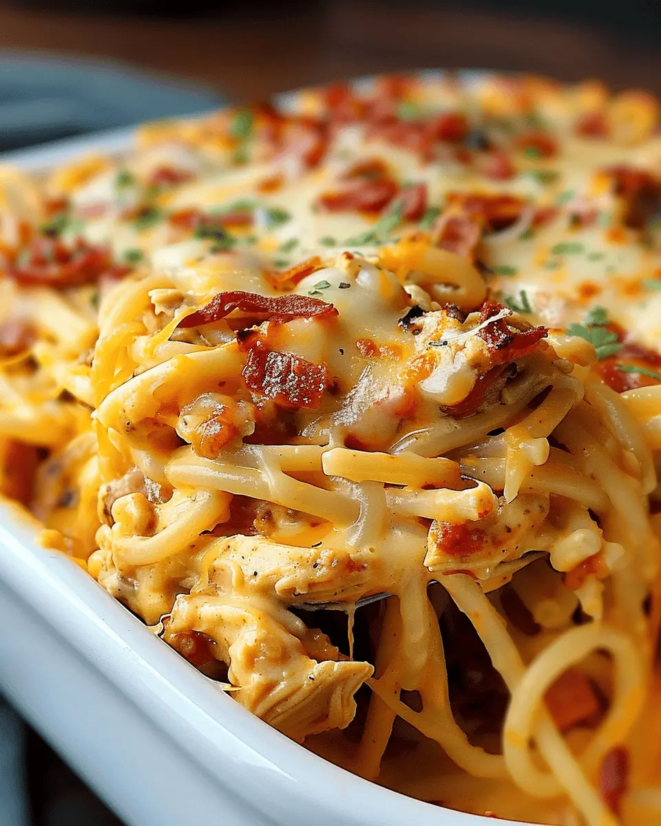 Irresistible Spicy Southern Cheesy Chicken Spaghetti Casserole Delight
