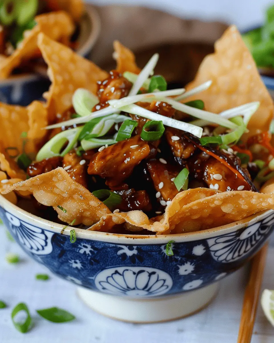 teriyaki chicken wonton taco bowls: easy, flavorful twist for dinner
