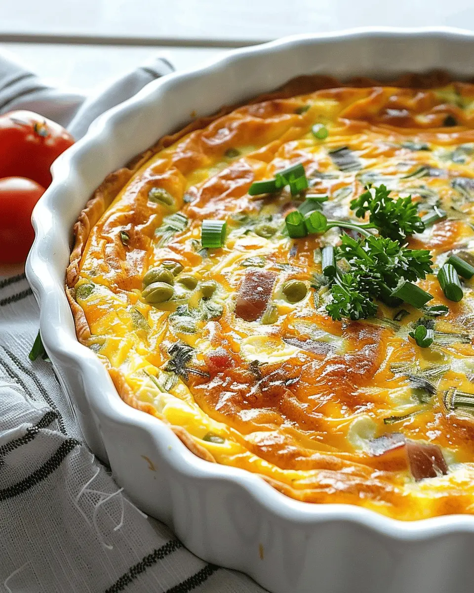 Crustless Quiche: Easy Turkey Bacon & Chicken Ham Delight