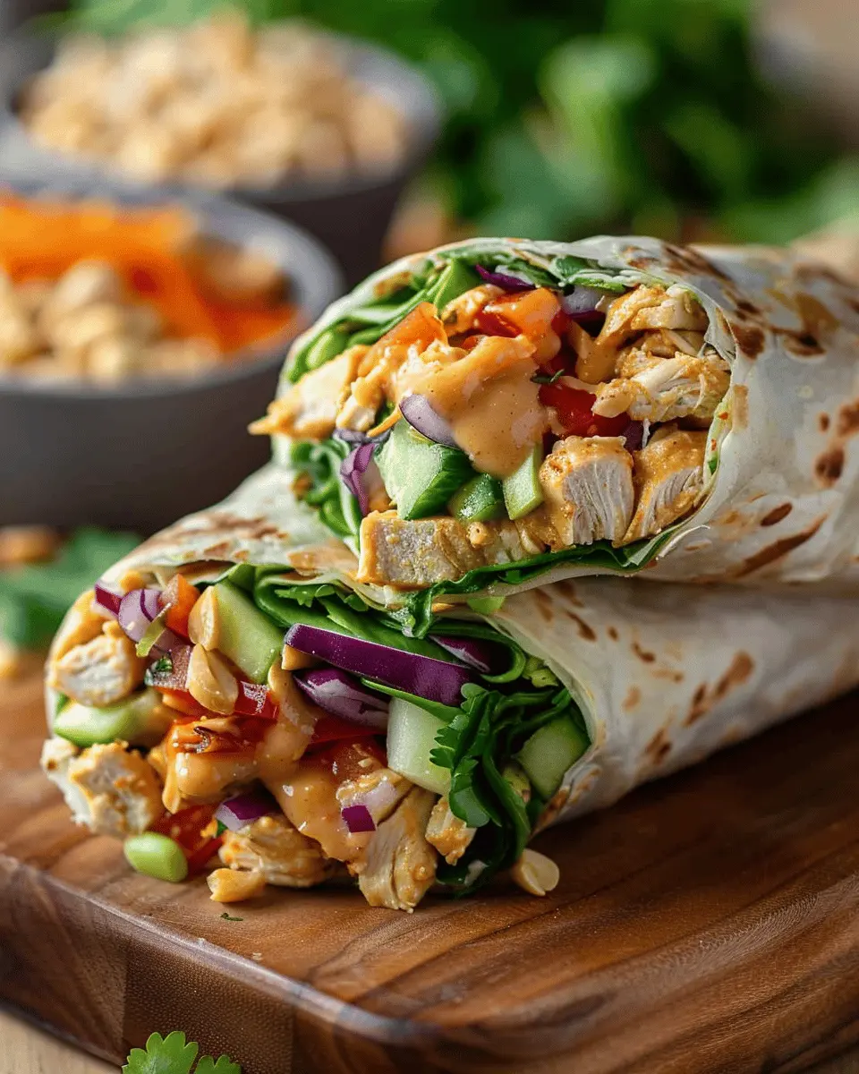 Thai Peanut Chicken Wraps: Easy and Delicious Homemade Twist