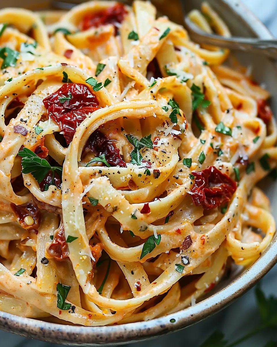 Vegan Creamy Sun Dried Tomato Pasta Recipe for Effortless Indulgence