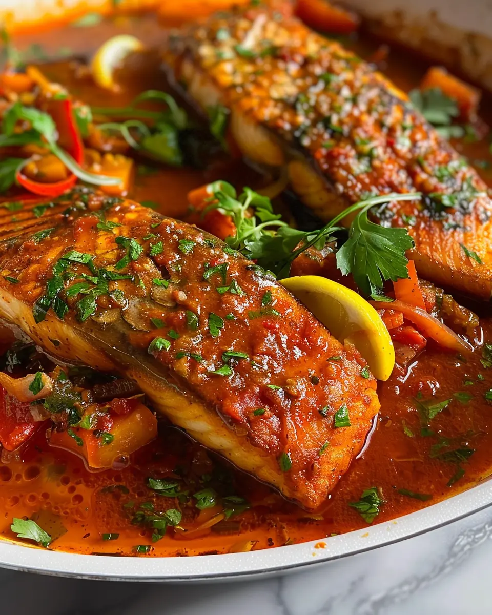 Classic Spicy Moroccan Fish: A Flavorful Dive into Rich Sauce