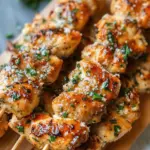 Ranch Garlic Parmesan Chicken Skewers