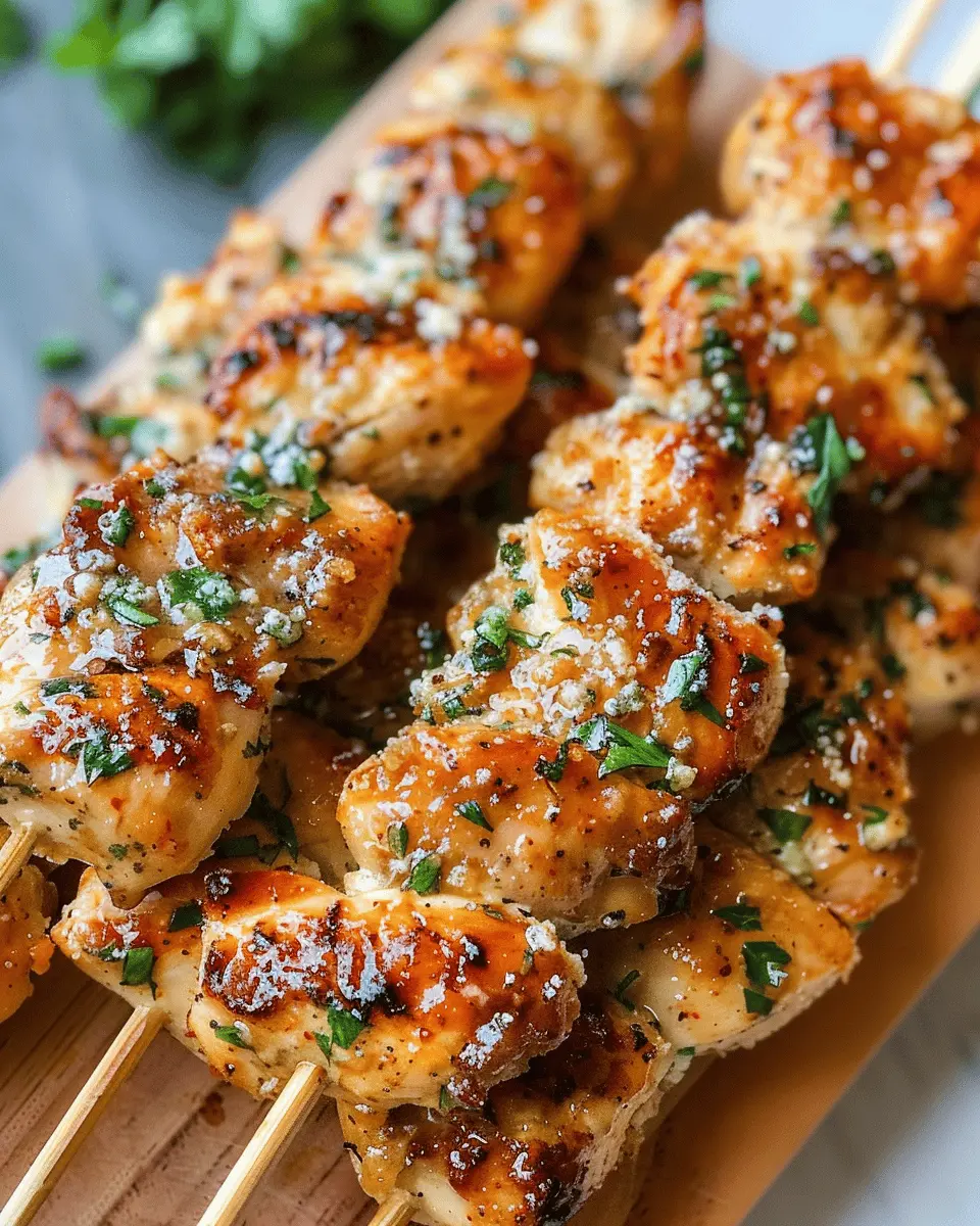 Ranch Garlic Parmesan Chicken Skewers: Easy and Delicious Recipe