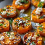 Roasted Sweet Potato Rounds with Honey & Feta
