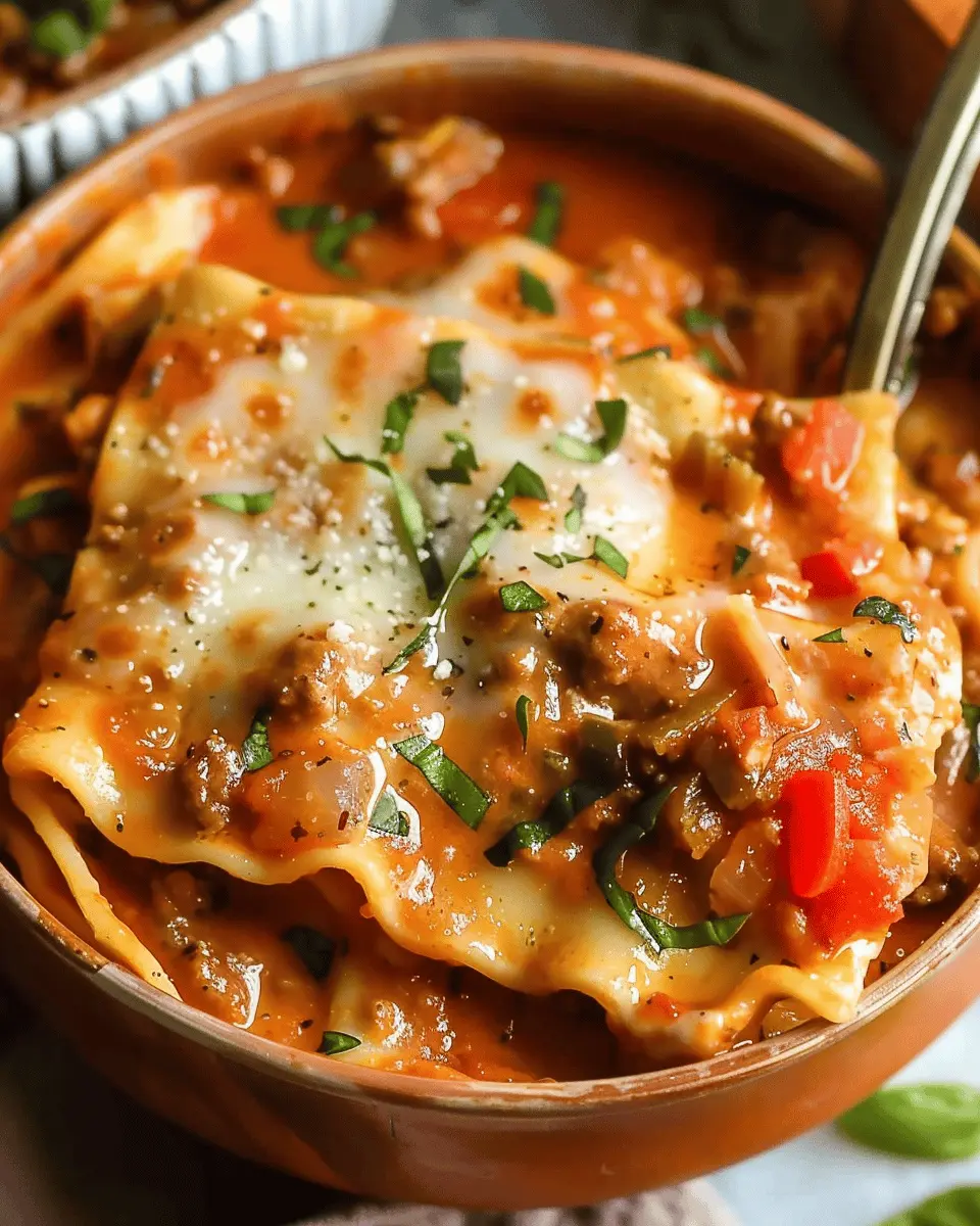 Easy Creamy Lasagna Soup: A Comforting Twist with Turkey Bacon